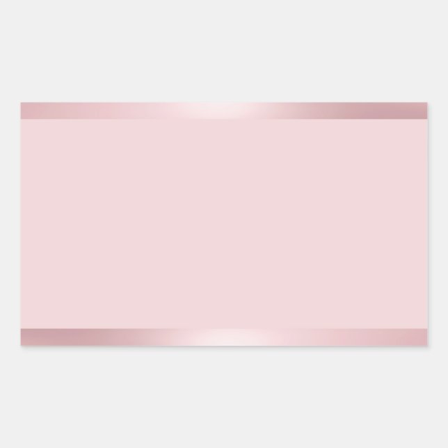 Sticker Rectangulaire Élégant Rose moderne Gold Blank Modèle tendance (Devant)