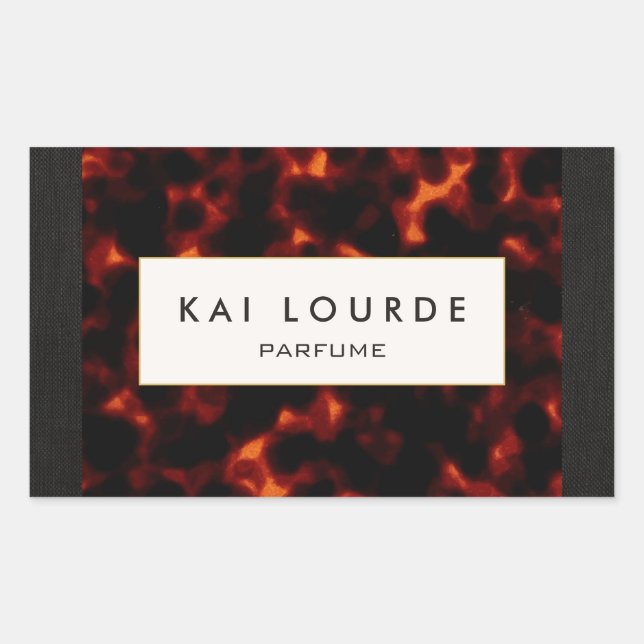 Sticker Rectangulaire Élégant Tortoiseshell (Devant)