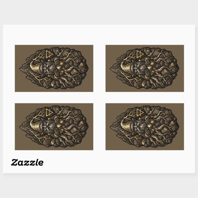 Sticker Rectangulaire Elemento Tierra (Feuille)
