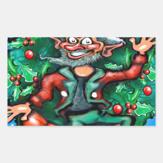 Sticker Rectangulaire Elf Wreath
