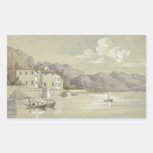 Sticker Rectangulaire Elizabeth Murray - Majolica, Lac de Côme (Devant)