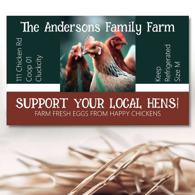 Sticker Rectangulaire Emballage de cartons d'oeufs Citation amusante pou (Créateur téléchargé)