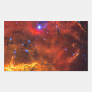 Sticker Rectangulaire Émission Nebula NGC 2467 en Constellation Puppis