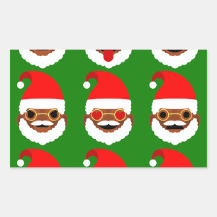Sticker Rectangulaire émoticônes de père Noël
