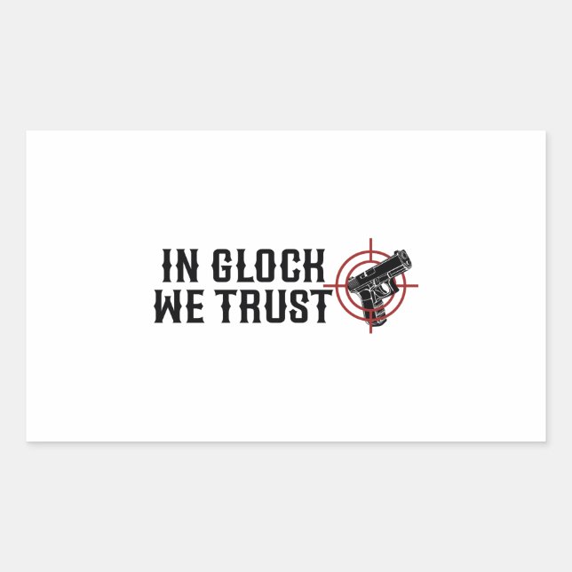 Sticker Rectangulaire En un clin d'oeil, nous faisons confiance (Devant)