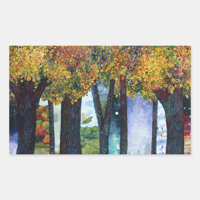 Sticker Rectangulaire Endroits intermédiaires II (Devant)
