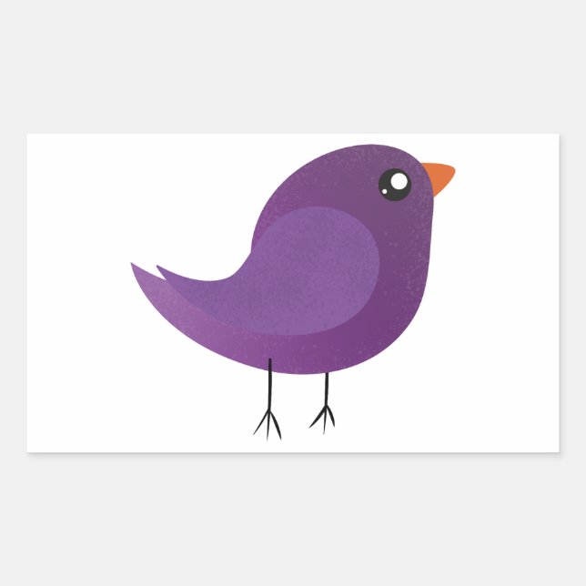 Sticker Rectangulaire Enfants oiseau mignon  (Devant)