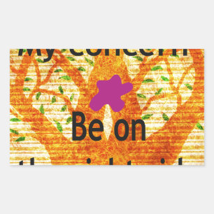 Sticker Rectangulaire Enraciné dans la droiture Baobab perspective Vinta