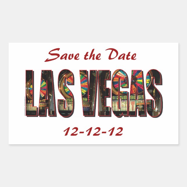 Sticker Rectangulaire Enregistrer la date 12-12-12 (Devant)