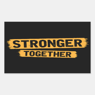 Sticker Rectangulaire Ensemble plus fort