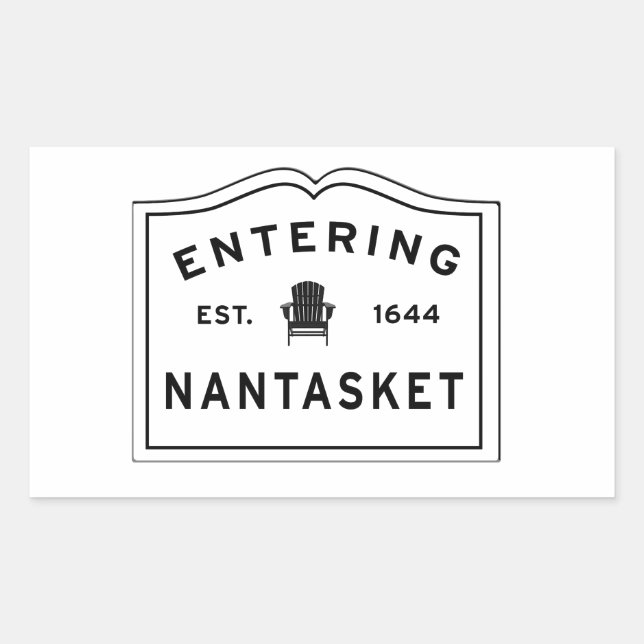 Sticker Rectangulaire Entrée Nantasket Hull Ma (Devant)