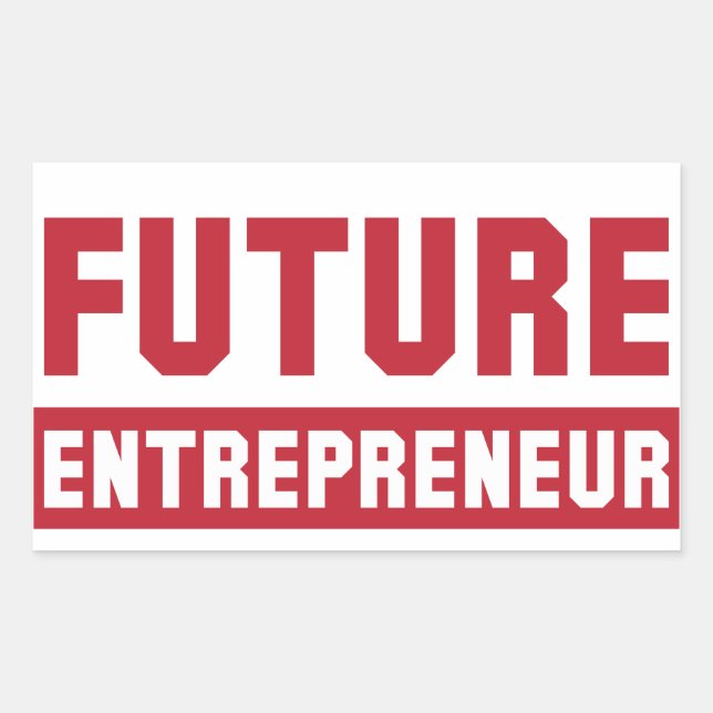 Sticker Rectangulaire Entrepreneur de demain, Entrepreneur (Devant)
