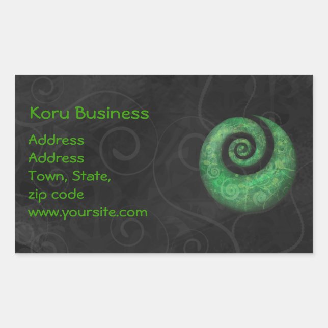 Sticker Rectangulaire entreprise koru (Devant)
