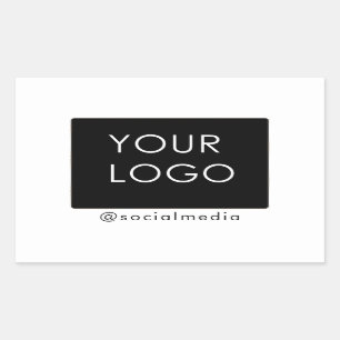 Sticker Rectangulaire Entreprise moderne Logo d'entreprise Médias sociau