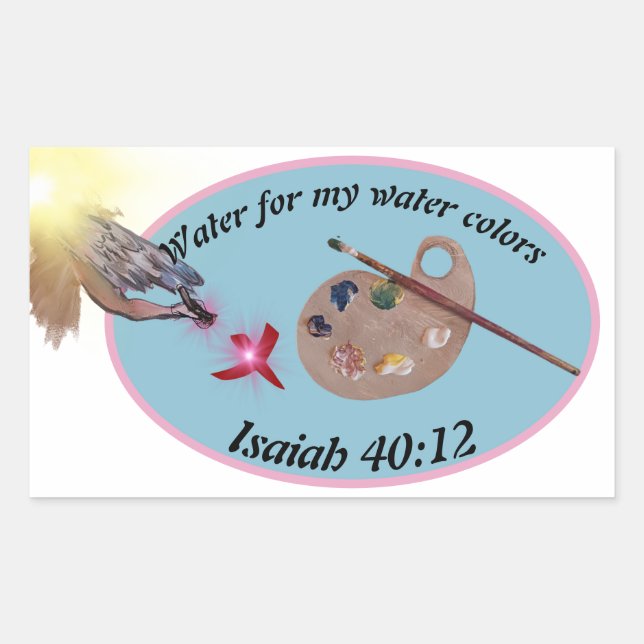 Sticker Rectangulaire envelopper ceci autour d'un pot pour vos brosses,  (Devant)