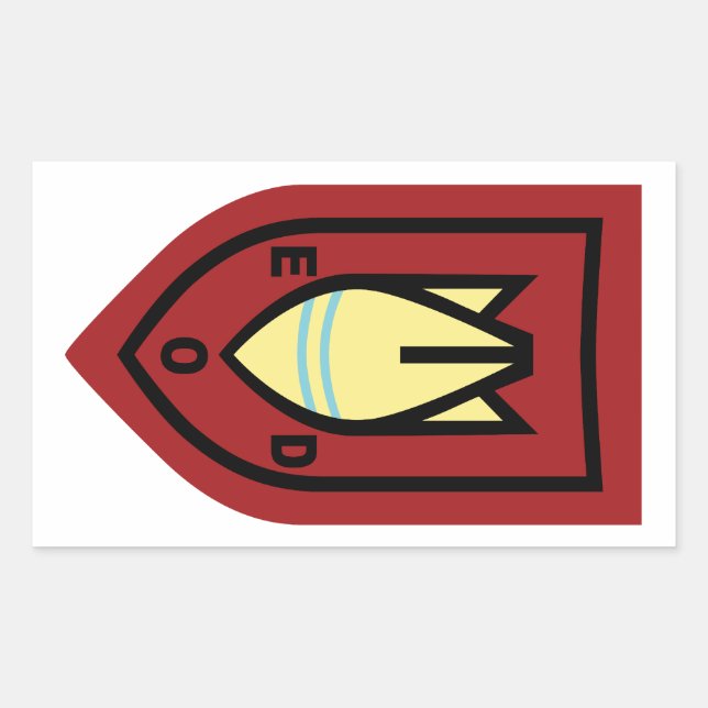 Sticker Rectangulaire EOD néerlandais (Devant)