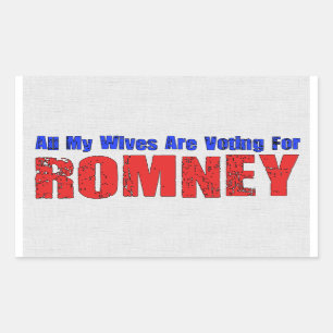 Sticker Rectangulaire Épouses pour Romney