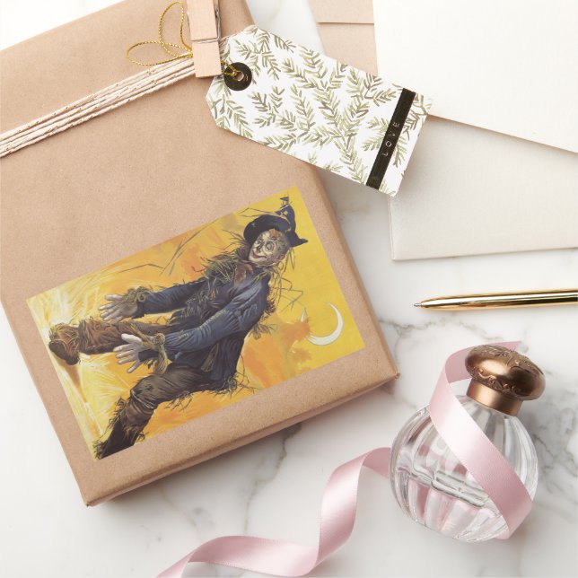 Sticker Rectangulaire Épouvantail du Magicien d'Oz, Contes de fées vinta (Cadeaux)