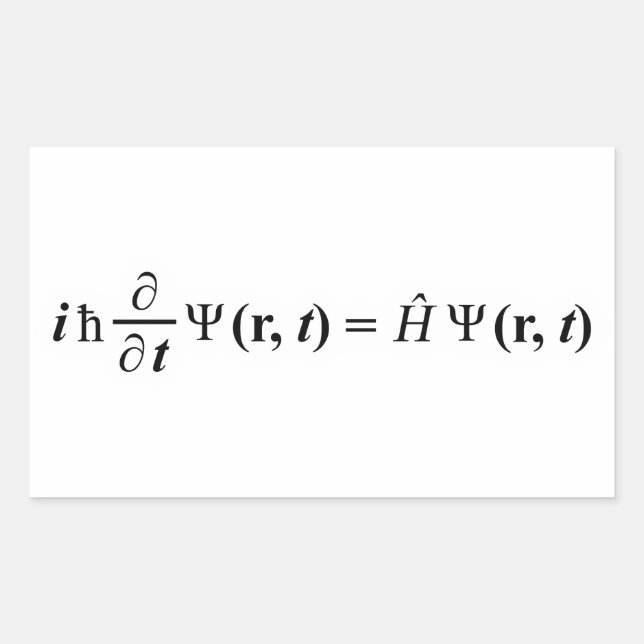 Sticker Rectangulaire équation Schrödinger Gleichung Schrodingers (Devant)