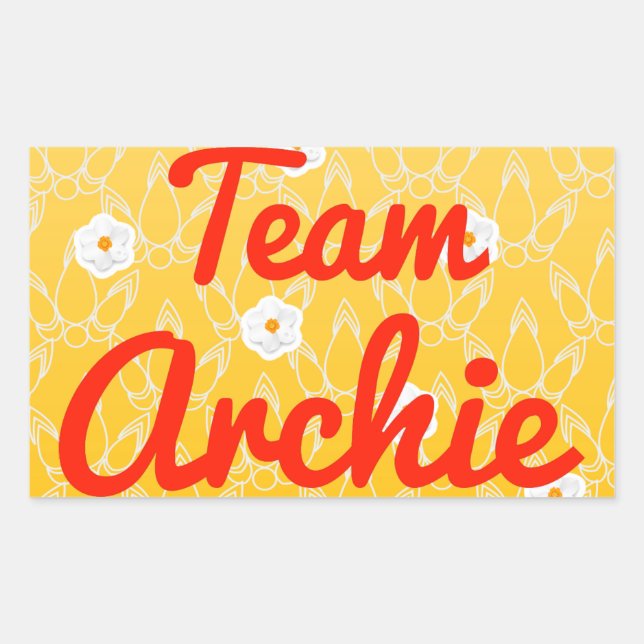 Sticker Rectangulaire Équipe Archie (Devant)