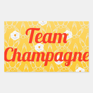 Sticker Rectangulaire Équipe Champagne