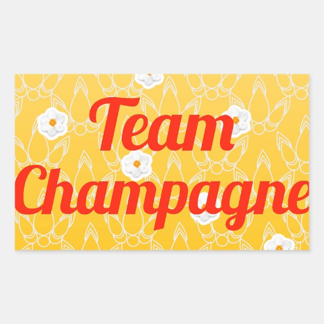 Sticker Rectangulaire Équipe Champagne (Devant)