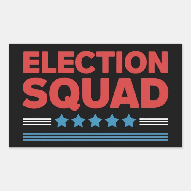 Sticker Rectangulaire Équipe électorale 2024 Élection Démocrate Républic (Devant)