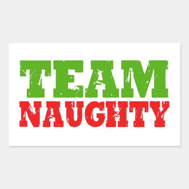 STICKER RECTANGULAIRE ÉQUIPE NAUGHTY (Devant)