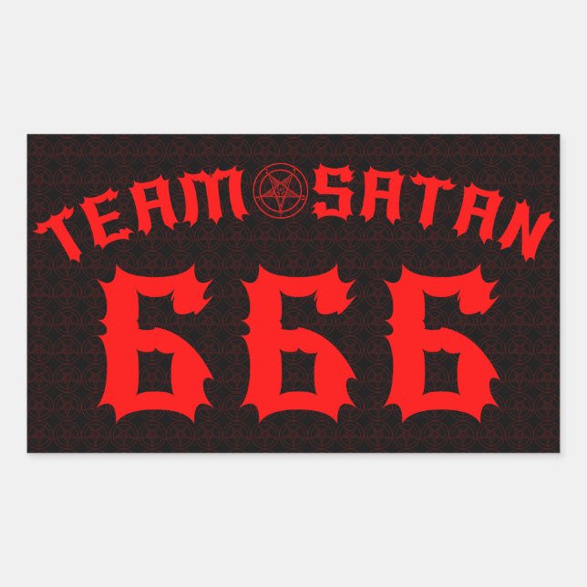 Sticker Rectangulaire Équipe Satan 666 (Devant)