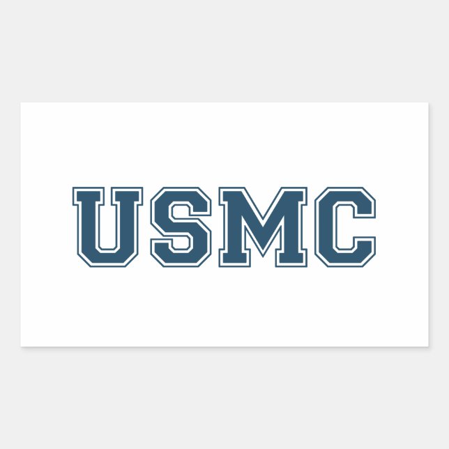 Sticker Rectangulaire Équipe USMC (Devant)