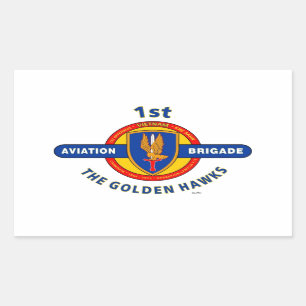 Sticker Rectangulaire ęr BRIGADE d'AVIATION VIETNAM "FAUCONS D'OR "