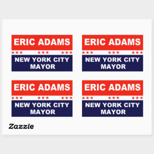 Sticker Rectangulaire Eric Adams Maire de New York
