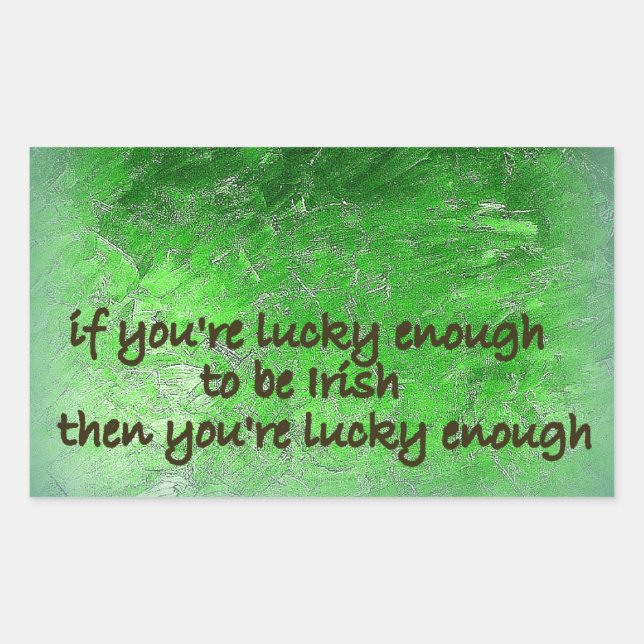 Sticker Rectangulaire "Erin Go Bragh." (Irlande pour toujours) (Devant)