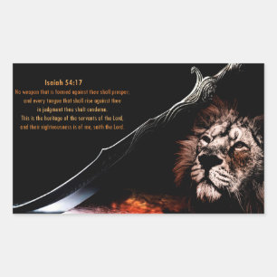 Sticker Rectangulaire Ésaïe 54:17