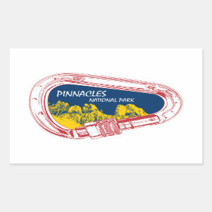 Sticker Rectangulaire Escalade Carabiner du parc national Pinnacles