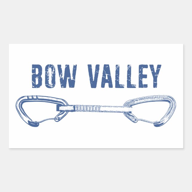 Sticker Rectangulaire Escalade de Bow Valley Rock (Devant)
