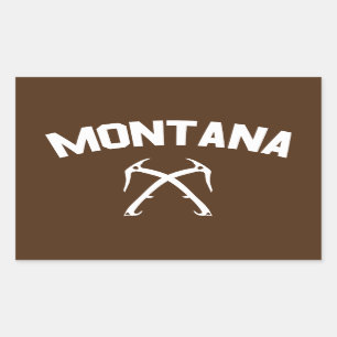 Sticker Rectangulaire Escalade de glace du Montana