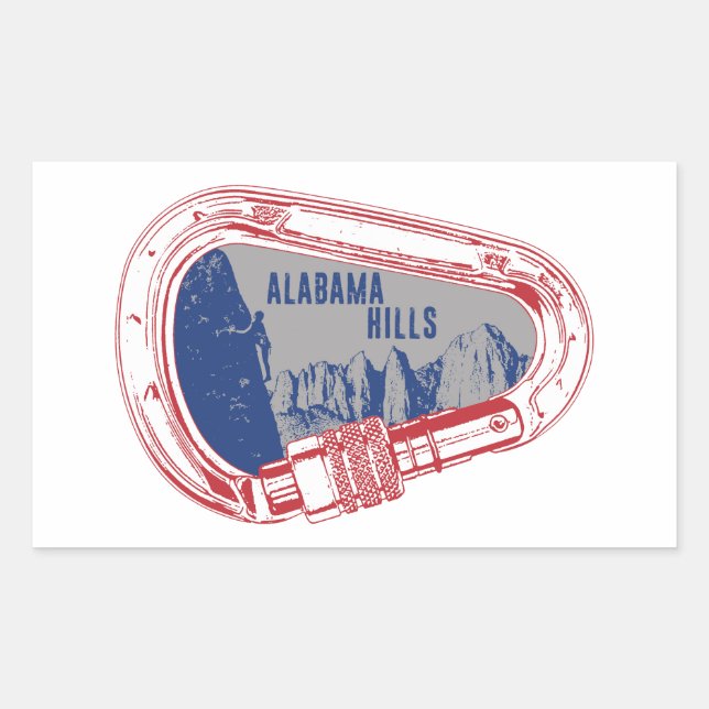 Sticker Rectangulaire Escalade des collines de l'Alabama (Devant)