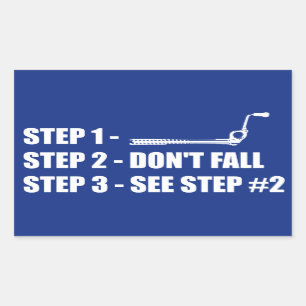Sticker Rectangulaire Escalade des glaces - Ne tombez pas