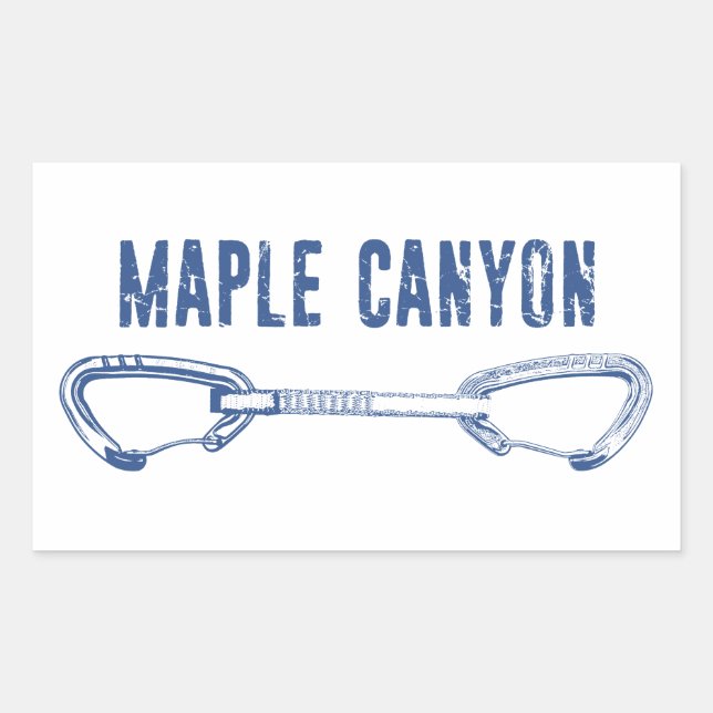 Sticker Rectangulaire Escalade Maple Canyon (Devant)