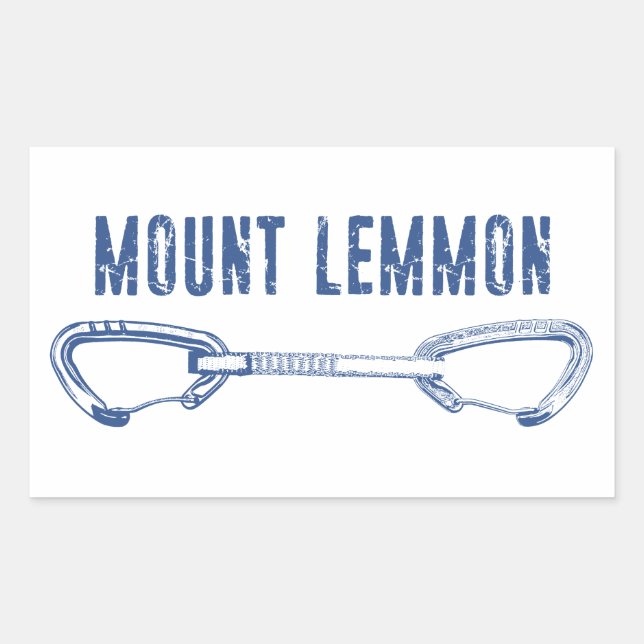 Sticker Rectangulaire Escalade Mount Lemmon Quickdraw (Devant)