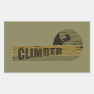 Sticker Rectangulaire Escalade rock grimpeur vintage