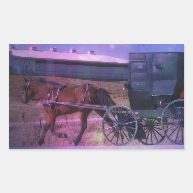 Sticker Rectangulaire Espace Amish (Devant)