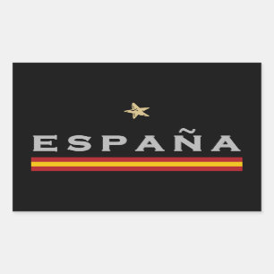 Sticker Rectangulaire Espagne maillot de football drapeau espagnol