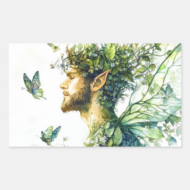 Sticker Rectangulaire Esprit forestier (Devant)