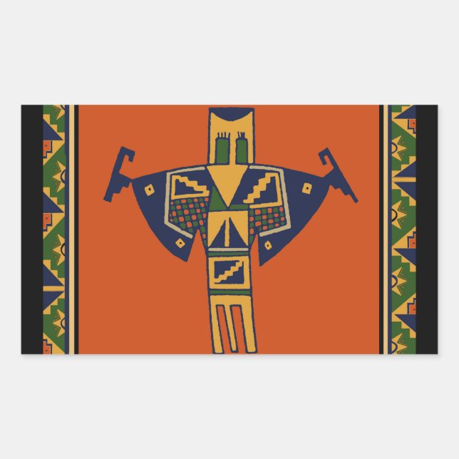 Sticker Rectangulaire Esprit shaman sud-ouest (Devant)