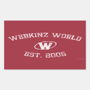 Sticker Rectangulaire Est du monde de Webkinz. 2005
