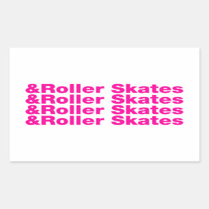 Sticker Rectangulaire Et patins de rouleau
