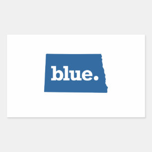 Sticker Rectangulaire État bleu du Dakota du Nord