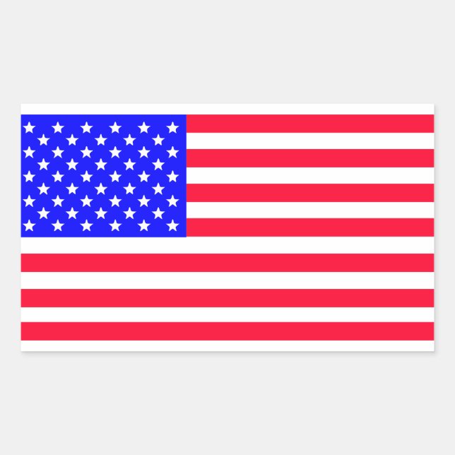 Sticker Rectangulaire Etats-Unis (Devant)
